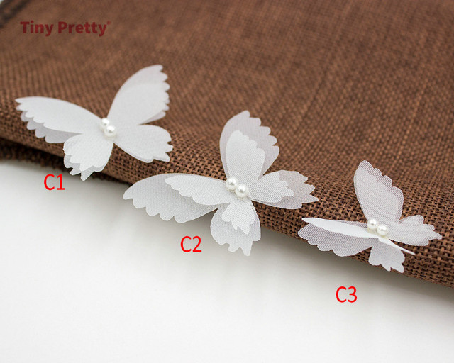 20pcs White Butterfly Appliques 45mm Cutouts Organza Butterflies For  Wedding Party Decoration, Bridal Hair Pins - Patches - AliExpress